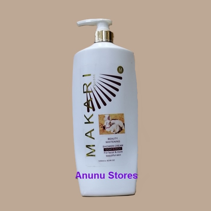 Makari Beauty Whitening Shower Cream Goat Milk - 1200ml